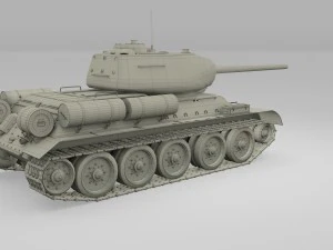 t-34-85 interior-engine bay full 3D Model