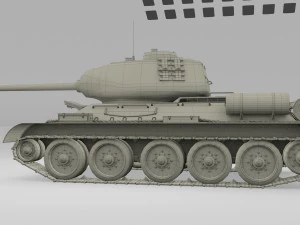 t-34-85 interior-engine bay full 3D Model