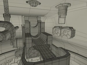 t-34-85 interior-engine bay full 3D Model