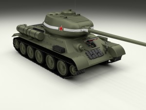 t-34-85 interior-engine bay full hdri Model 3D