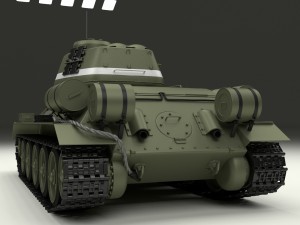 t-34-85 interior-engine bay full hdri Model 3D