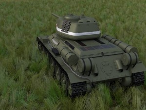 t-34-85 interior-engine bay full hdri Model 3D