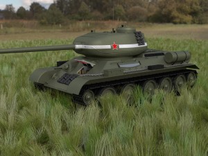t-34-85 interior-engine bay full hdri Model 3D