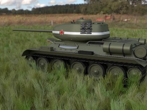 t-34-85 interior-engine bay full hdri Model 3D