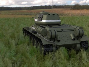 t-34-85 interior-engine bay full hdri Model 3D