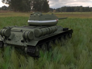 t-34-85 interior-engine bay full hdri Model 3D
