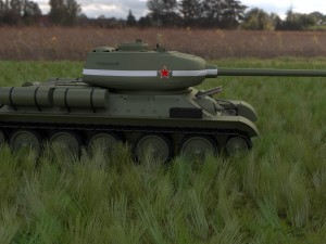 t-34-85 interior-engine bay full hdri Model 3D