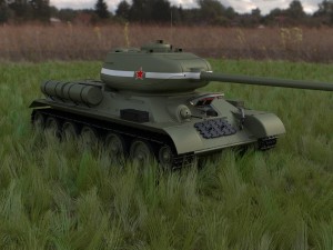 t-34-85 interior-engine bay full hdri Model 3D
