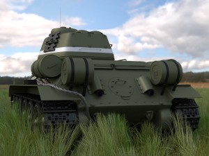 t-34-85 interior-engine bay full hdri Model 3D