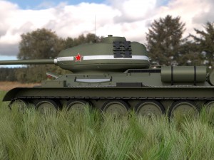 t-34-85 interior-engine bay full hdri Model 3D