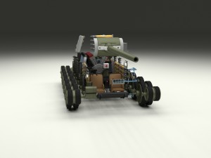 t-34-85 interior-engine bay full hdri Model 3D