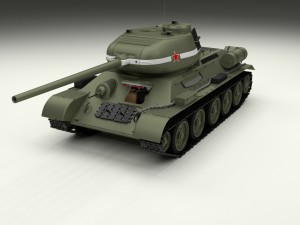 t-34-85 with interior 3D मॉडल