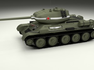 t-34-85 with interior 3D मॉडल