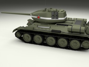 t-34-85 with interior 3D मॉडल