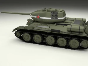 T-34-85 con interni Modello 3D