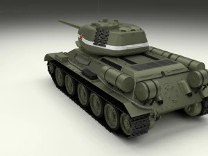 T-34-85 con interni Modello 3D