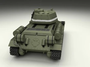 T-34-85 con interni Modello 3D