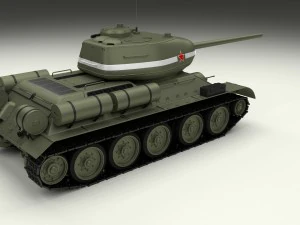 T-34-85 con interni Modello 3D