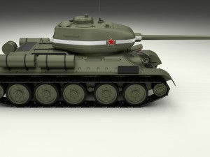 t-34-85 with interior 3D मॉडल
