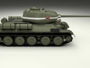 T-34-85 con interni Modello 3D