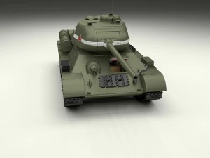 T-34-85 con interni Modello 3D