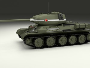 t-34-85 with interior 3D मॉडल
