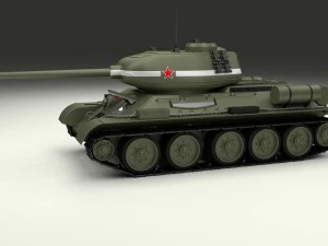 T-34-85 con interni Modello 3D