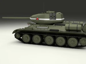 T-34-85 con interni Modello 3D