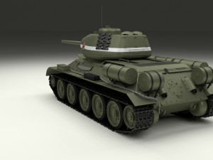 t-34-85 with interior 3D मॉडल
