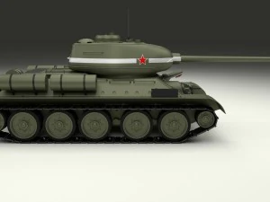 T-34-85 con interni Modello 3D