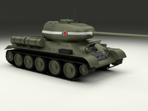 t-34-85 with interior 3D मॉडल