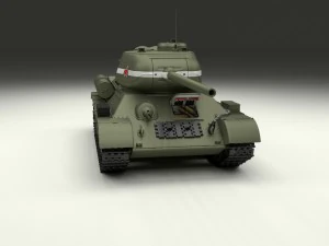 T-34-85 con interni Modello 3D