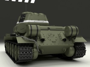 t-34-85 with interior 3D मॉडल