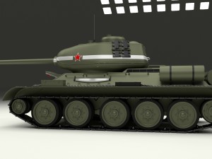 t-34-85 with interior 3D मॉडल
