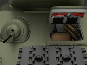 T-34-85 con interni Modello 3D