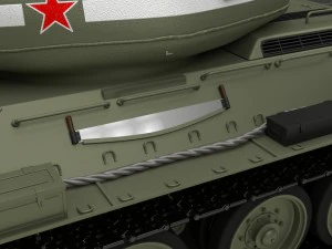 T-34-85 con interni Modello 3D