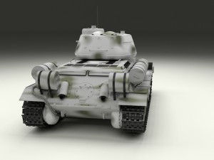 t-34-85 interior-engine bay full winter camo Modello 3D