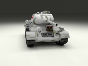 t-34-85 interior-engine bay full winter camo Modello 3D