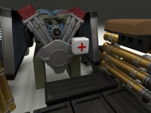 t-34-85 interior-engine bay full winter camo Modello 3D