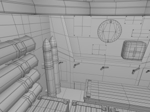 t-34-85 interior-engine bay full winter camo Modello 3D