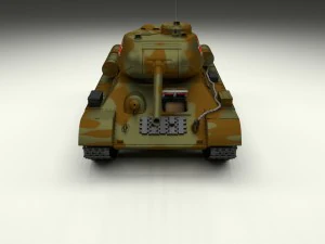 t-34-85 interior-engine bay full camo 3D Model