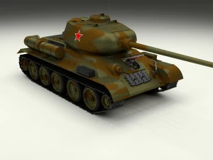 t-34-85 interior-engine bay full camo 3D Model