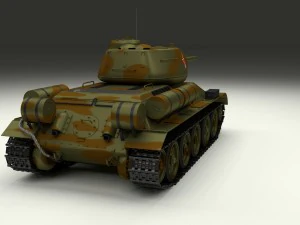 t-34-85 interior-engine bay full camo 3D Model