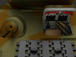 t-34-85 interior-engine bay full camo 3D Model