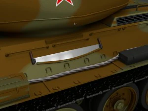 t-34-85 interior-engine bay full camo 3D Model