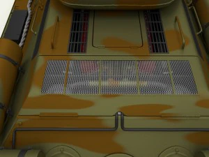 t-34-85 interior-engine bay full camo 3D Model