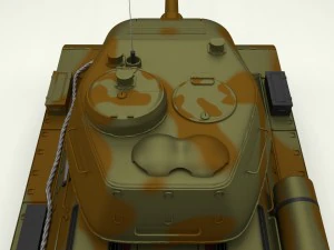 t-34-85 interior-engine bay full camo 3D Model