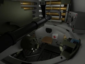 t-34-85 interior-engine bay full camo 3D Model