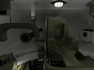 t-34-85 interior-engine bay full camo 3D Model