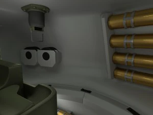 t-34-85 interior-engine bay full camo 3D Model